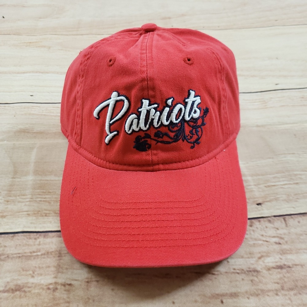 NEW New‎ England Patriots Hat Cap Adult Strap Back Red White NFL Football Mens